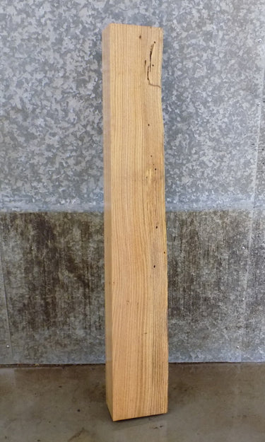 Thick Cut Hardwood Red Oak Rustic Partial Live Edge Mantel Sla 40021